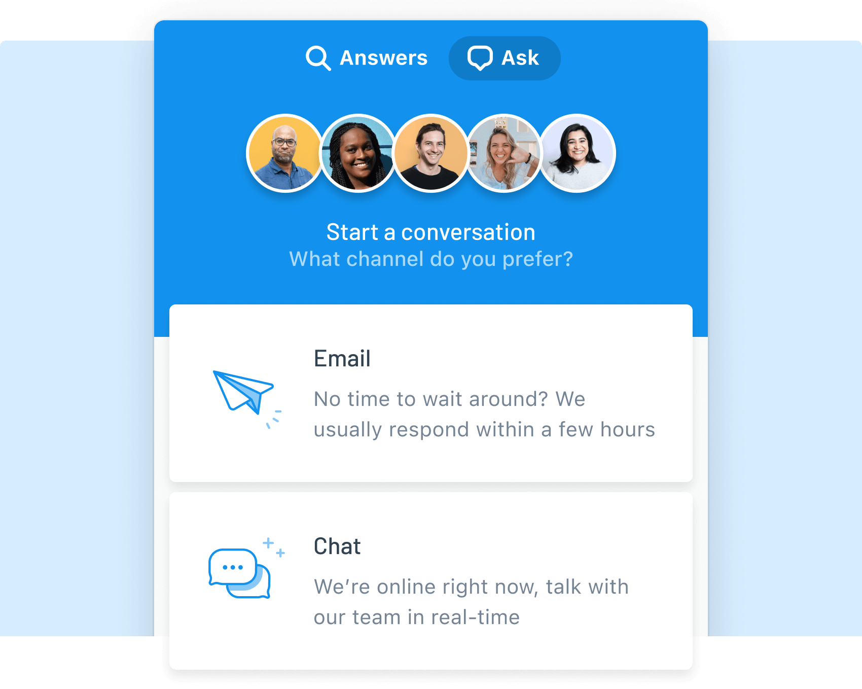Beacon highlighting the humans behind the chat